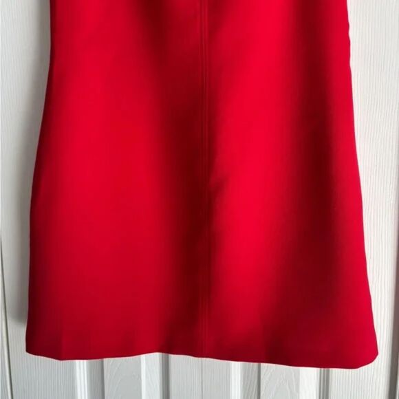ZARA Dress Size Small Red Halter Bodycon Mini Dress - Picture 4 of 9